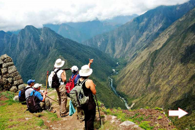 Reisende In den Bergen von Peru