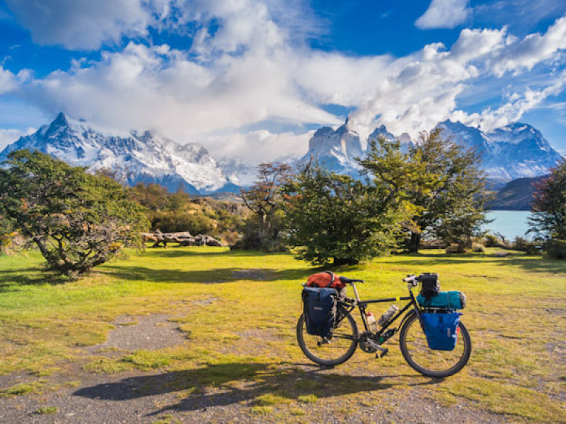 Fahrrad im Torres del Paine