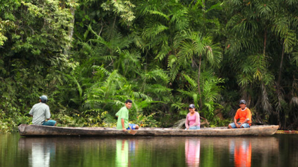 Boot Menschen Amazonas ()