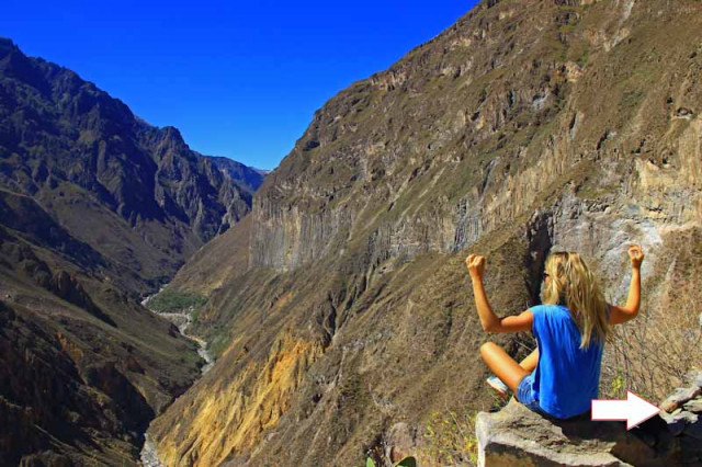 Frau in den Anden in Peru